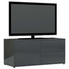 TV-taso korkeakiilto harmaa 80x34x36 cm lastulevy