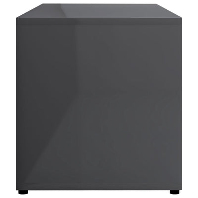 TV-taso korkeakiilto harmaa 80x34x36 cm lastulevy