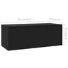 TV-taso musta 80x34x30 cm tekninen puu