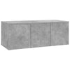 TV-taso betoninharmaa 80x34x30 cm tekninen puu