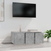 TV-taso betoninharmaa 80x34x30 cm tekninen puu