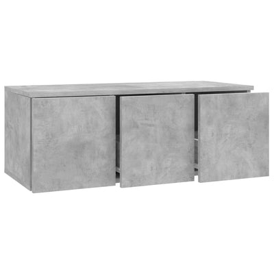 TV-taso betoninharmaa 80x34x30 cm tekninen puu