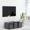 TV-taso korkeakiilto harmaa 80x34x30 cm tekninen puu