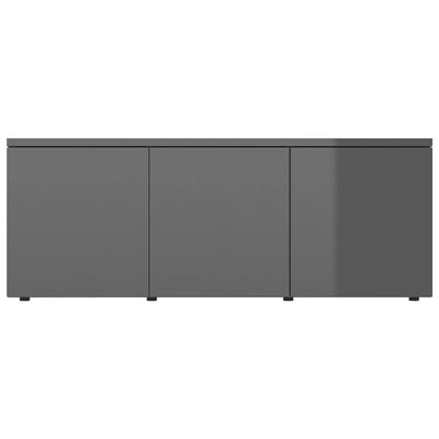 TV-taso korkeakiilto harmaa 80x34x30 cm tekninen puu