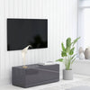 TV-taso korkeakiilto harmaa 80x34x30 cm tekninen puu