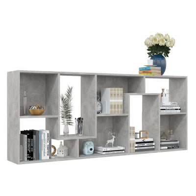 Kirjahylly betoninharmaa 67x24x161 cm tekninen puu