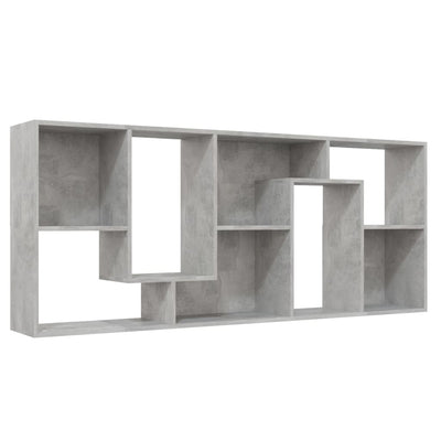 Kirjahylly betoninharmaa 67x24x161 cm tekninen puu