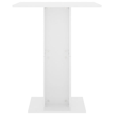 Bistropöytä korkeakiilto valkoinen 60x60x75 cm tekninen puu