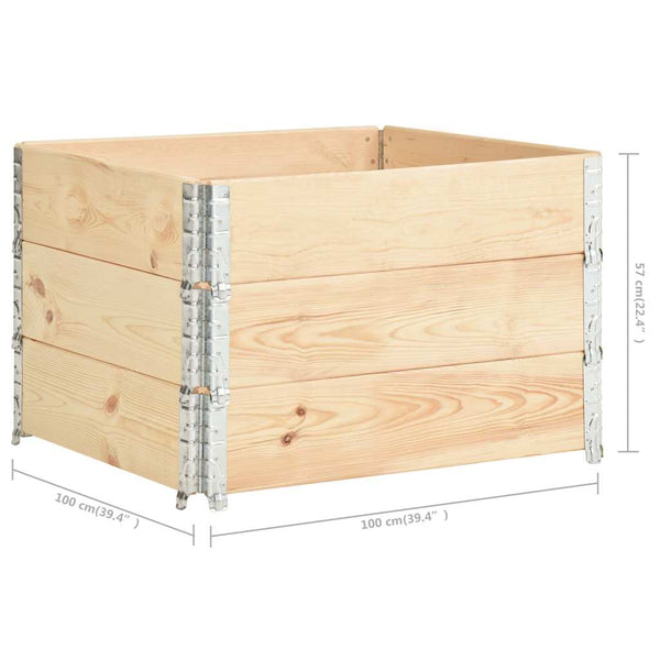 Kuormalavan reunukset 3 kpl 100x100 cm täysi mänty
