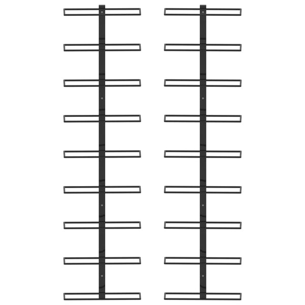 Seinäkiinnitteinen viinipulloteline Yamya (18 pullolle 2 kpl rauta)