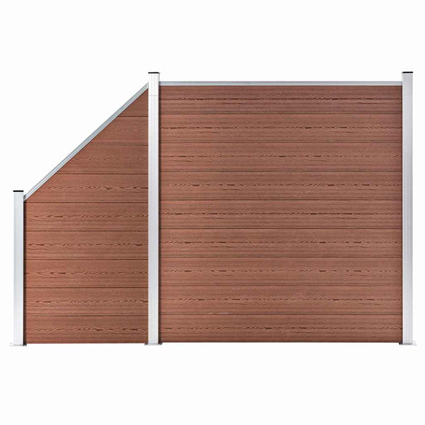 Aitasarja 1 neliöpaneeli + 1 vinopaneeli WPC 273x186 cm ruskea