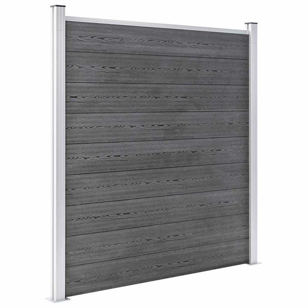 Aitasarja 1 paneeli + 1 vinopaneeli WPC 273x186 cm harmaa