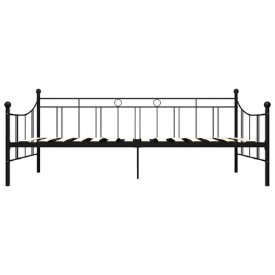 Päivävuoteenrunko musta metalli 90x200 cm