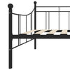 Päivävuoteenrunko musta metalli 90x200 cm