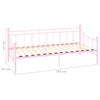 Päivävuoteenrunko pinkki metalli 90x200 cm