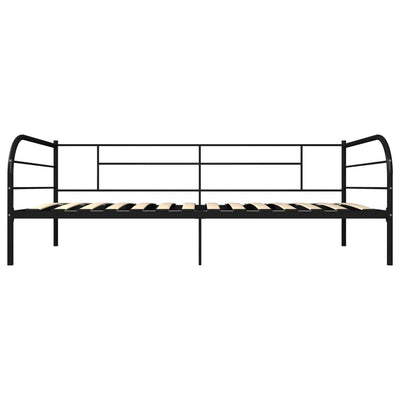 Päivävuoteenrunko musta metalli 90x200 cm