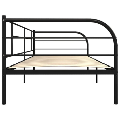 Päivävuoteenrunko musta metalli 90x200 cm
