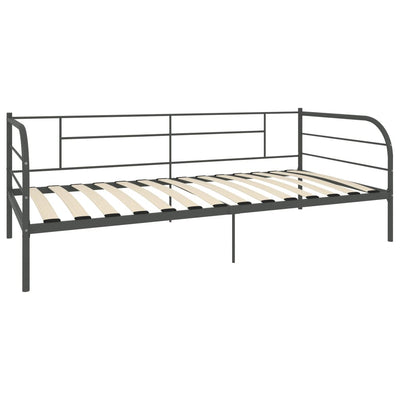 Päivävuoteenrunko harmaa metalli 90x200 cm