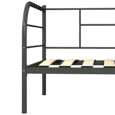 Päivävuoteenrunko harmaa metalli 90x200 cm