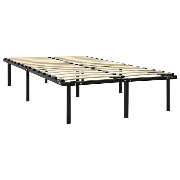 Sängynrunko musta metalli 200x200 cm