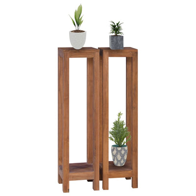 Kukkateline 2 kpl 25x25x100 cm täysi tiikki