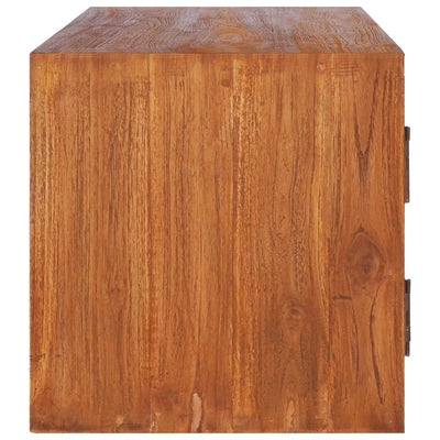 Seinään kiinnitettävä TV-taso 90x30x30 cm täysi tiikki
