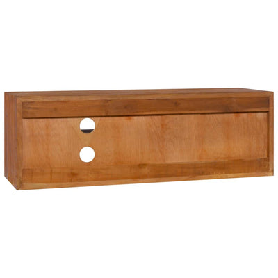 Seinään kiinnitettävä TV-taso 90x30x30 cm täysi tiikki
