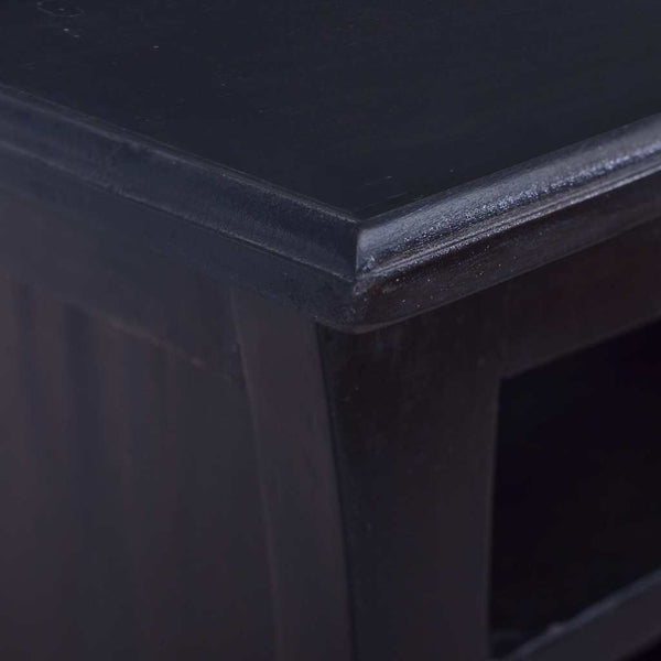 TV-taso vaalea musta kahvi 100x30x45 cm täysi mahonki