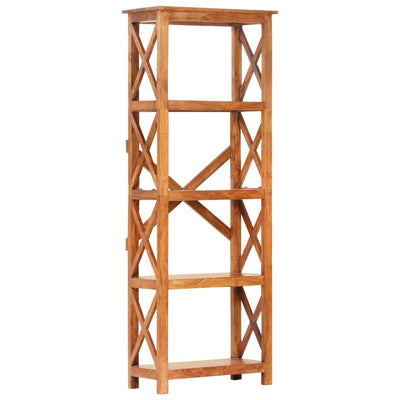 Kirjahylly 60x30x160 cm täysi akaasiapuu hunajaviimeistelyllä