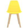 Keltainen ruokapöydän tuolit Lurentiu (4 kpl muovi)