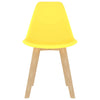 Keltainen ruokapöydän tuolit Lurentiu (6 kpl muovi)