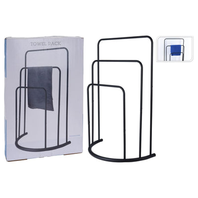 Bathroom Solutions Jalallinen pyyheteline 49,5x75 cm metalli musta