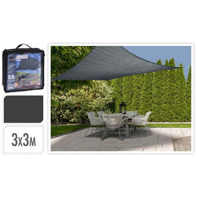ProGarden Aurinkosuojakangas 3x3 m tummanharmaa neliö