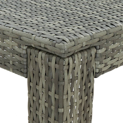 Puutarhan baaripöytä harmaa 60,5x60,5x110,5 cm polyrottinki