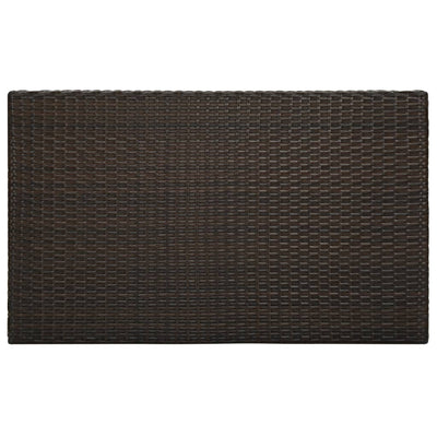 Puutarhan baaripöytä ruskea 100x60,5x110,5 cm polyrottinki