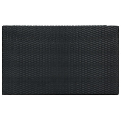 Puutarhan baaripöytä musta 100x60,5x110,5 cm polyrottinki