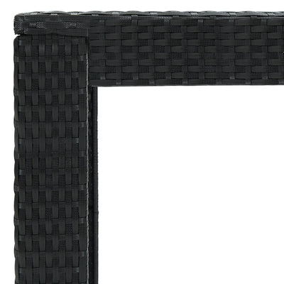 Puutarhan baaripöytä musta 100x60,5x110,5 cm polyrottinki