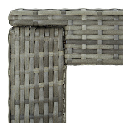 Puutarhan baaripöytä harmaa 100x60,5x110,5 cm polyrottinki