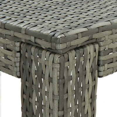 Puutarhan baaripöytä harmaa 100x60,5x110,5 cm polyrottinki