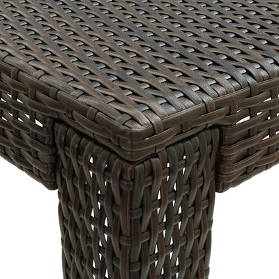 Puutarhan baaripöytä ruskea 140,5x60,5x110,5 cm polyrottinki