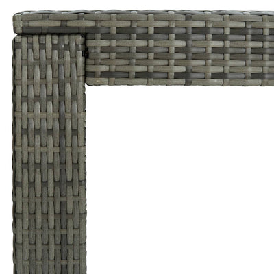 Puutarhan baaripöytä harmaa 140,5x60,5x110,5 cm polyrottinki