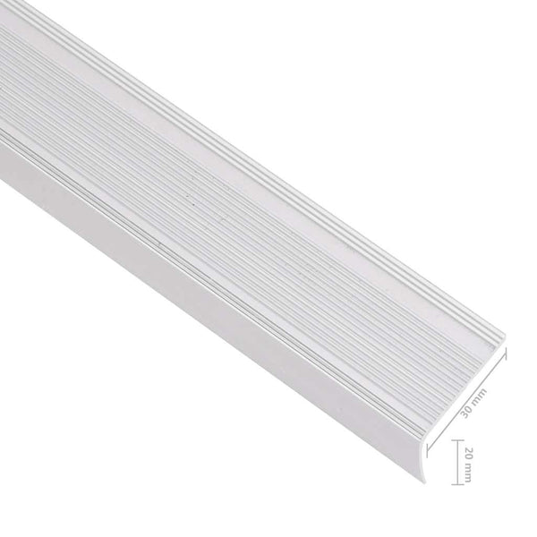 Portaikon suojukset L-muotoiset 5 kpl alumiini 90 cm hopea