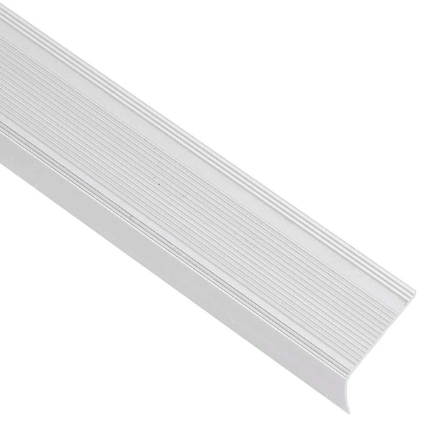 Portaikon suojukset L-muotoiset 15 kpl alumiini 90 cm hopea