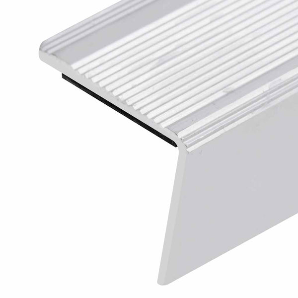 Portaikon suojukset L-muotoiset 15 kpl alumiini 90 cm hopea