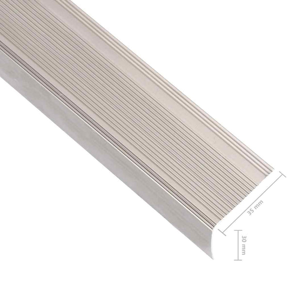 Portaikon suojukset L-muotoiset 5 kpl alumiini 90 cm samppanja