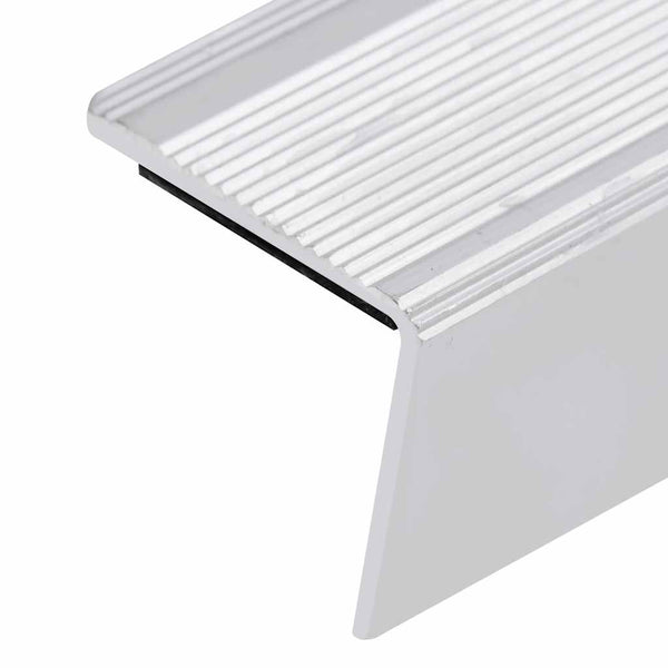 Portaikon suojukset L-muotoiset 15 kpl alumiini 100 cm hopea
