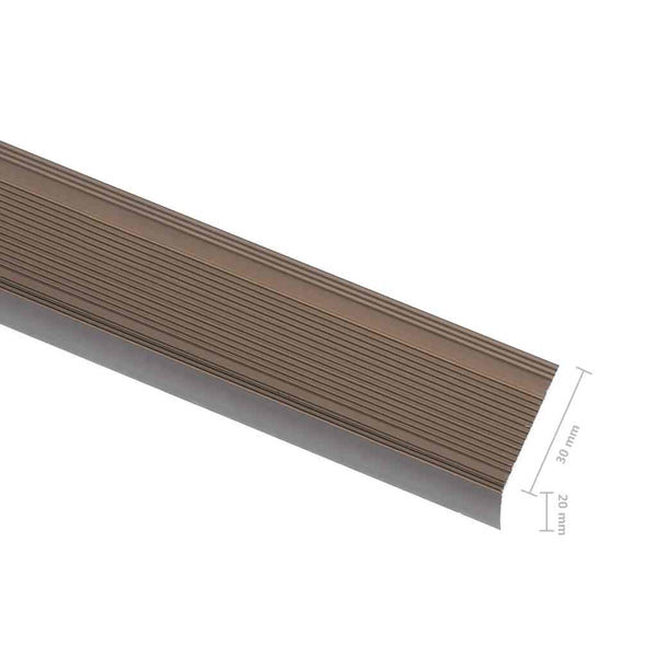 Portaikon suojukset L-muotoiset 5 kpl alumiini 100 cm ruskea