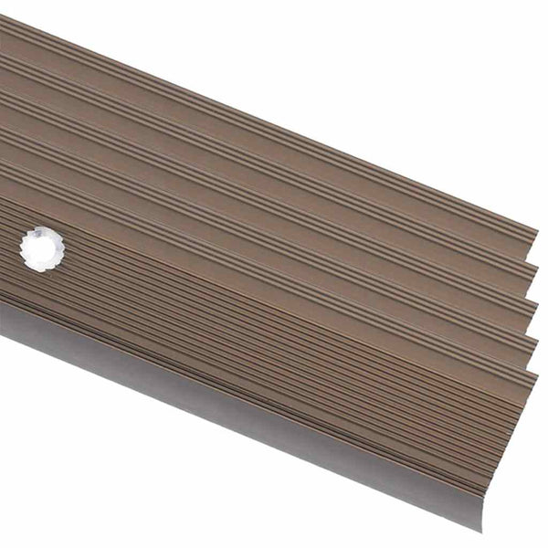 Portaikon suojukset L-muotoiset 5 kpl alumiini 100 cm ruskea