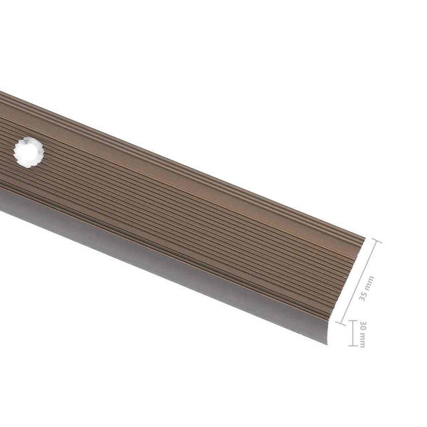 Portaikon suojukset L-muotoiset 5 kpl alumiini 100 cm ruskea