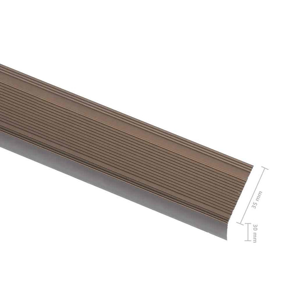 Portaikon suojukset L-muotoiset 5 kpl alumiini 100 cm ruskea